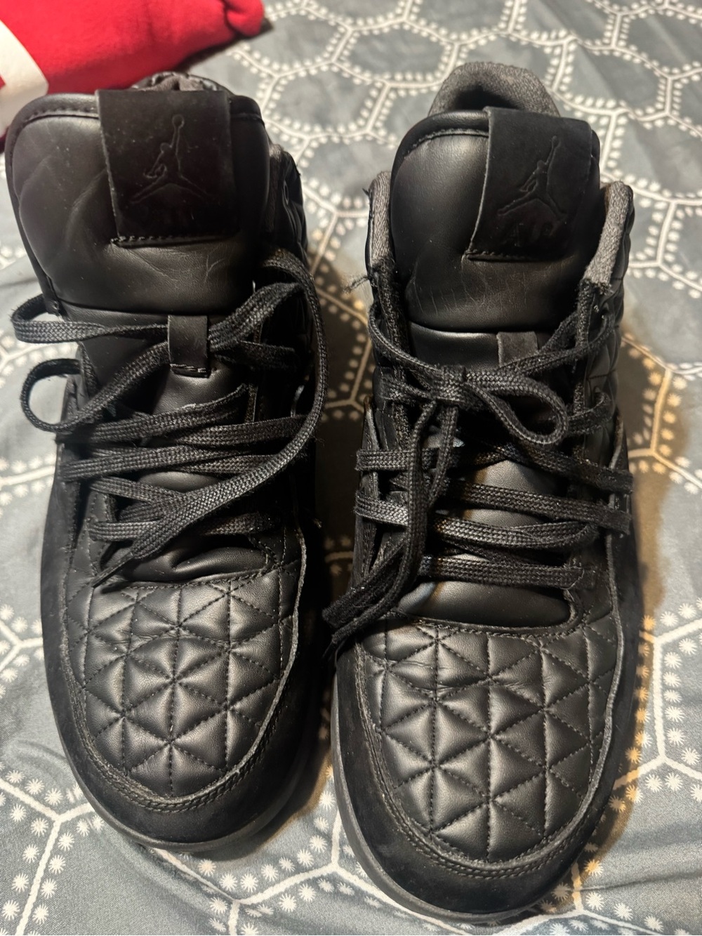 Jordan Men's Black Quilted High-Top Sneakers